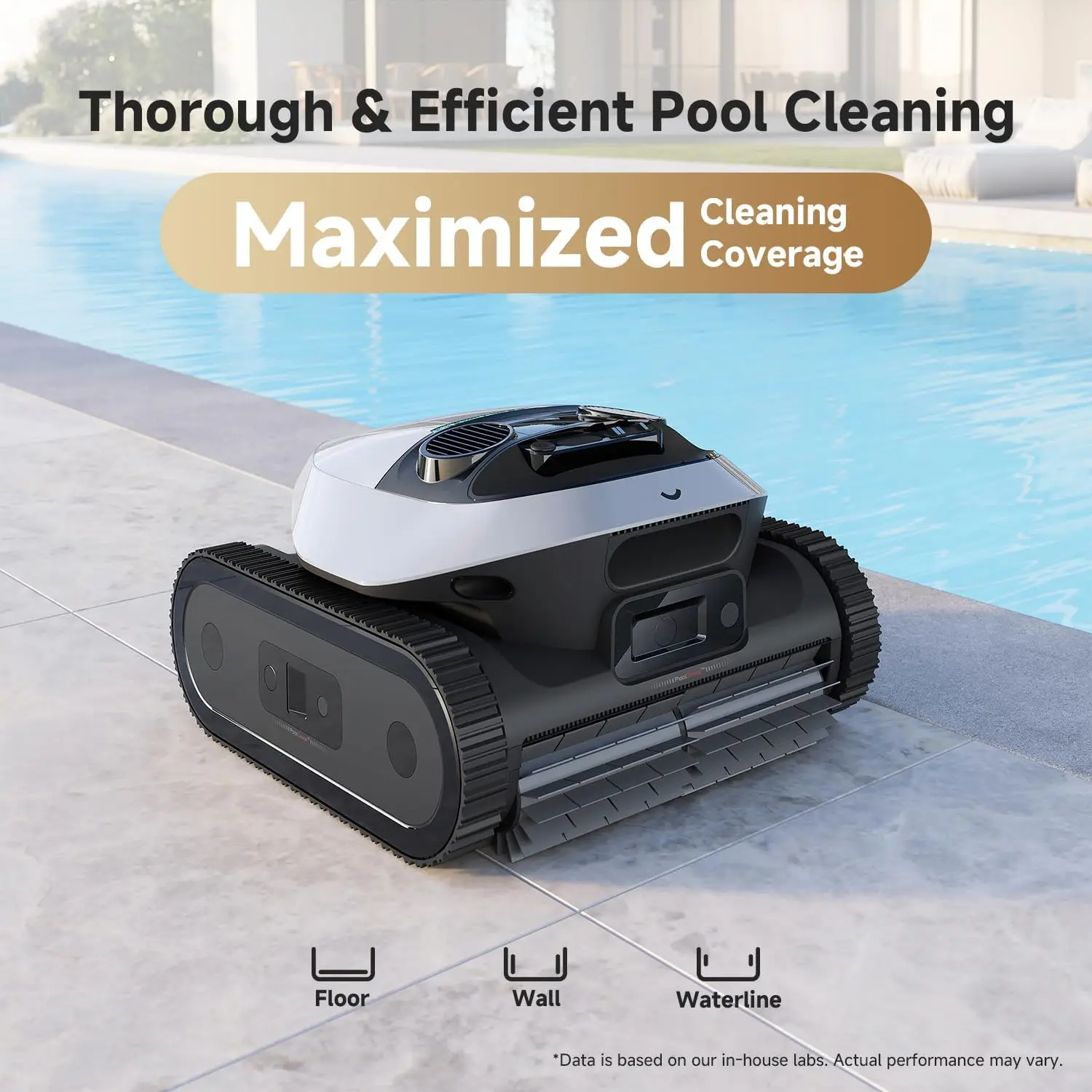 

Z1 Cordless Robotic Pool Cleaner, 8000 GPH Suction, Floor & Wall & Waterline Cleaning, Automatic Pool Vacuum for Above