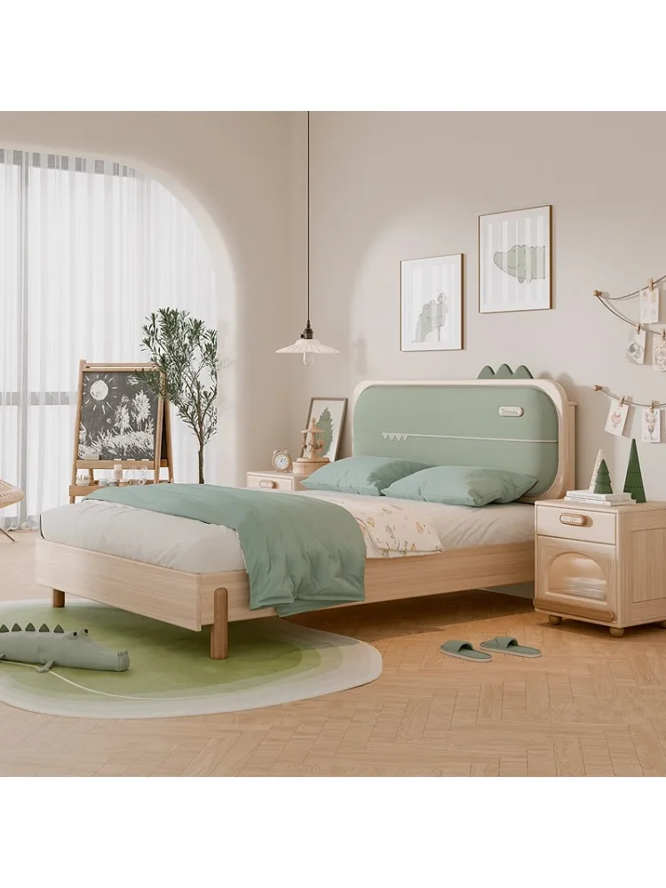  All solid wood children's bed single bed