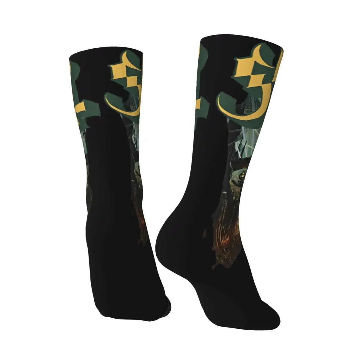 Ghost Rock Music Band Socks Skull Funny Stockings Winter Anti-Slip Men Socks Medium Soft Graphic Climbing Socks