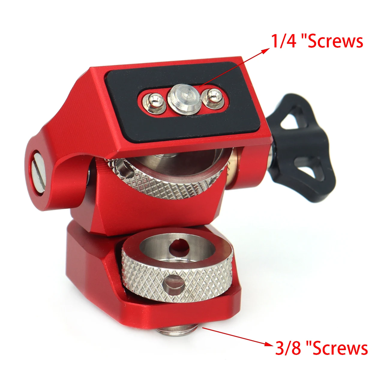 

Регулируемый кронштейн монитора камеры, 360° ° Вращение и 180° ° Кронштейн монитора наклона, с винтами 3/8 дюйма, эластичный позиционирующий штифт,