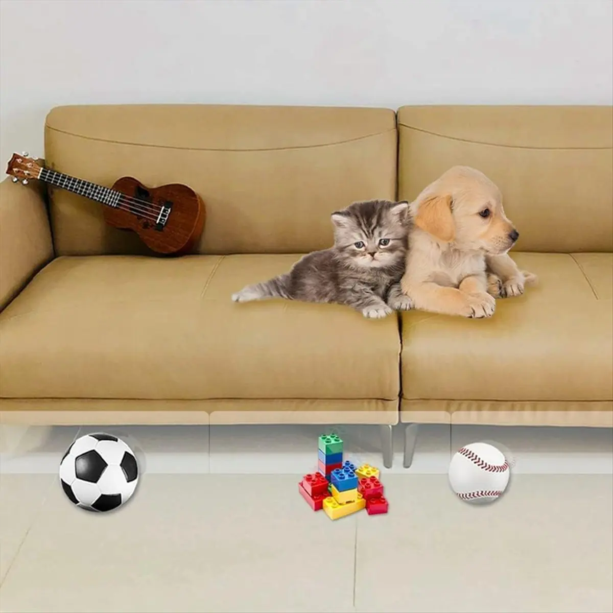 

A71Z Прозрачный игрушечный блокатор для мебели, блокатор под диваном (3,2 дюйма H 16 дюймов L), 8 блокаров для кровати под кроватью