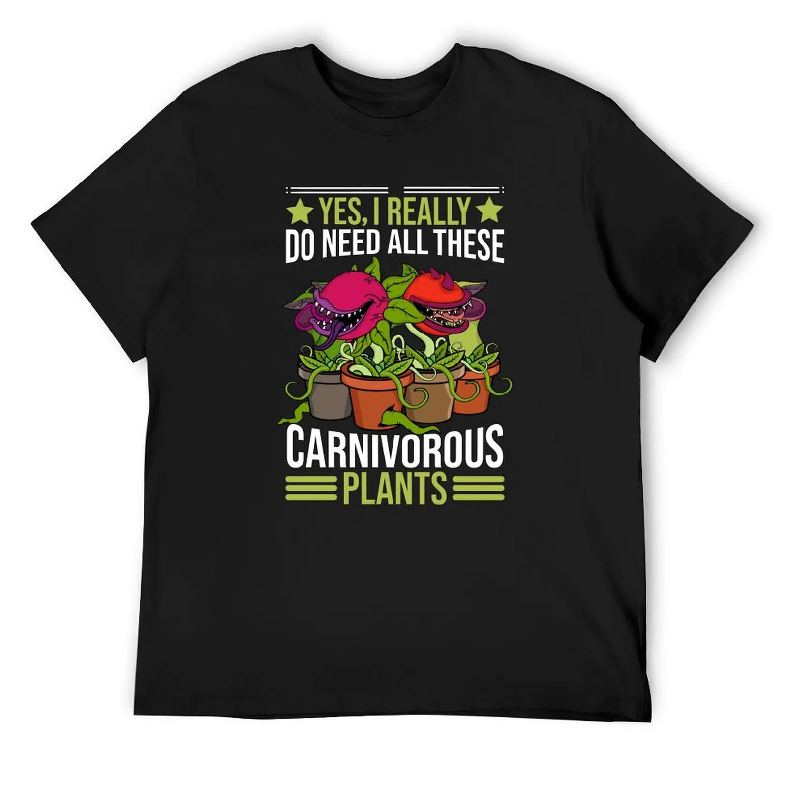 

Carnivorous Plants Gift Men Sarracenia Venus Fly Trap T-Shirt for a boy graphic tee shirt Aesthetic clothing Men's t shirts