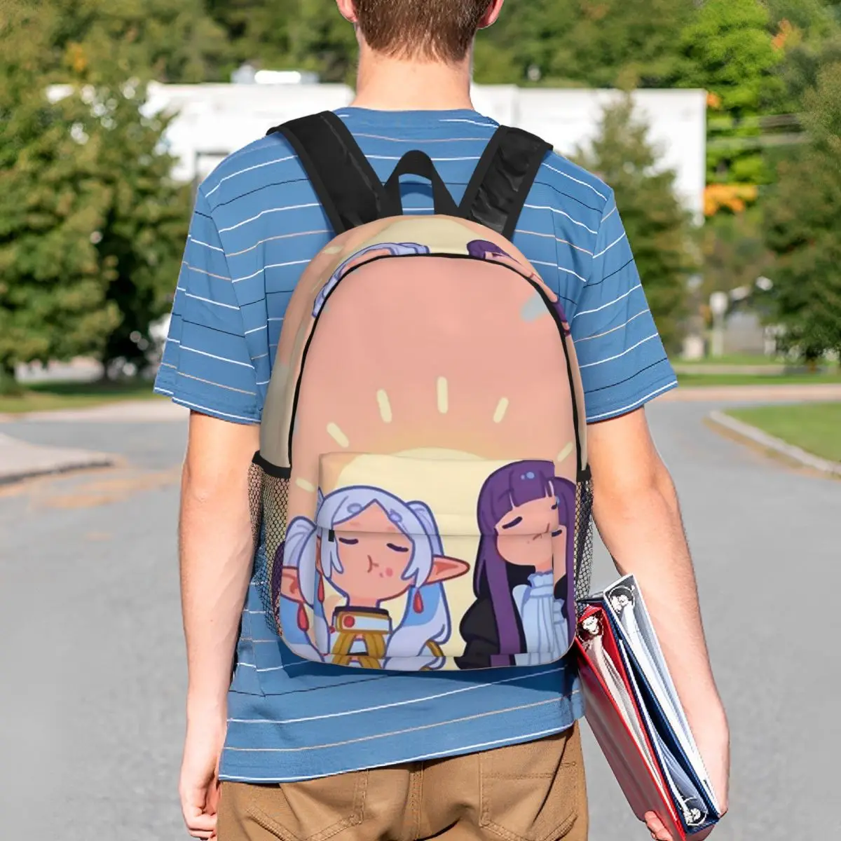 

Frieren Beyond Journey's End Anime Backpack Student BookBag Kids School Bag Laptop Shoulder Bags for Boys Girls
