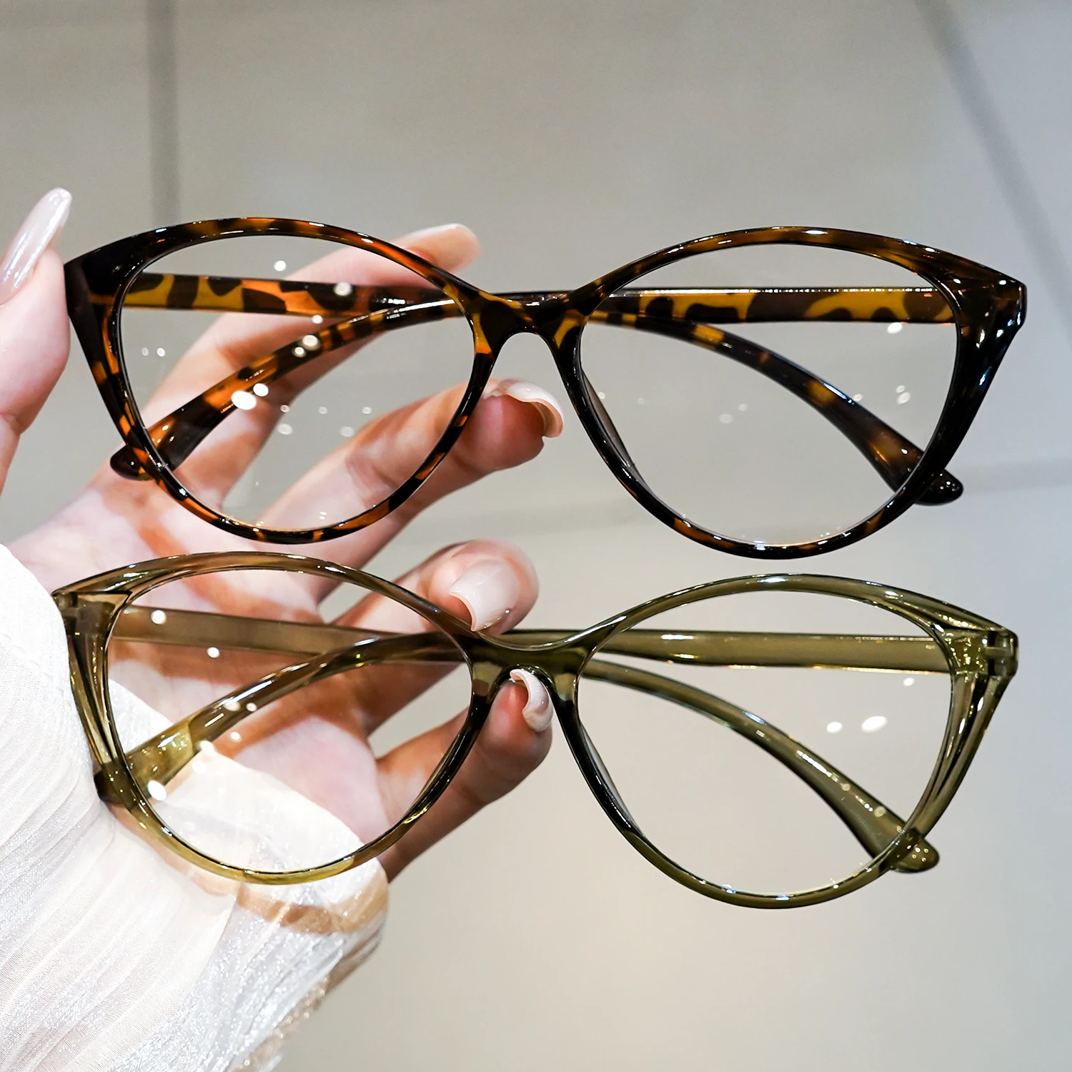 2 Stück modische Cat-Eye-Lesebrillen, bequeme Brillen für einen trendigen Look, Vergrößerung von +1,0 bis +4,0 – Detail 7