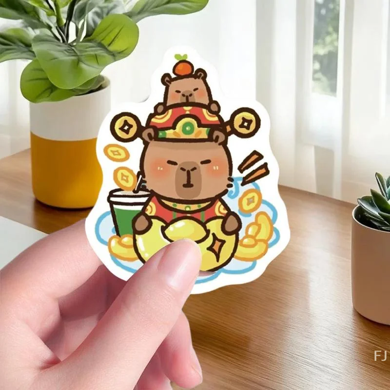 

[YU] 100 шт., наклейка с рисунком капибары, забавная детская игрушка «сделай сам», подарок, декоративная наклейка, мусорный журнал, ноутбук, телефон, бутылка для багажа, водонепроницаемая