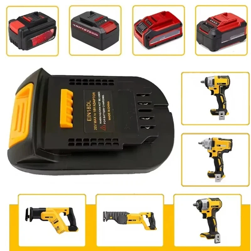 

Battery Adapter For Einhell 18V Li-ion Battery Converter to for Dewalt 20v Electric Drill Power Tools Accessories Converter