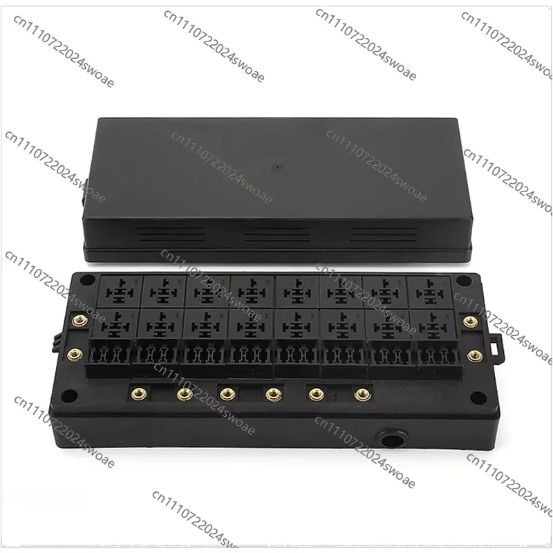 Universal RB-R16F24-RF Automotive 24-Way 12V 5-Pin Fuse and Relay Box Kit with 16 Relays and 24 Automotive Marine Fuses