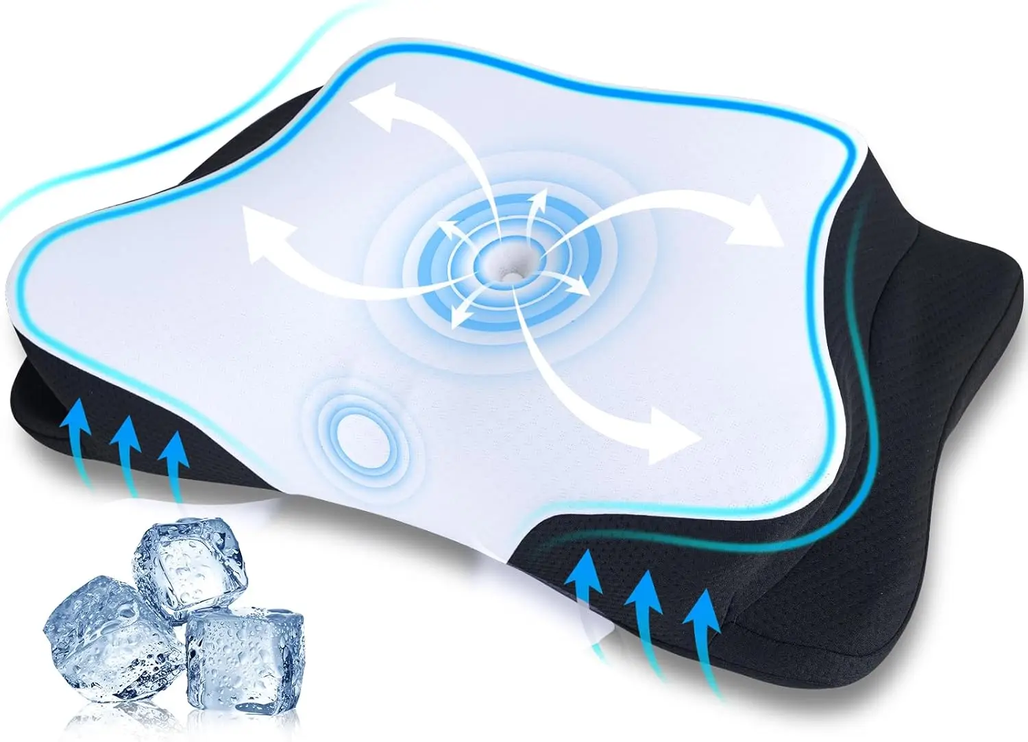 

Contour Neck Pillow for Sleeping, Ergonomic Memory Foam Cervical Support with Cool Cover