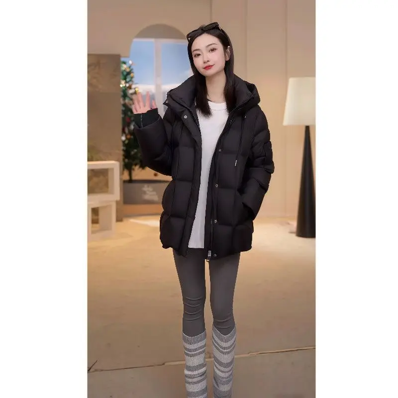 Design Sense Cotton-padded Coat Women's Parkas 2027 Autumn Winter New Fashion Down Jacket Hooded Overwear Ladies Bread Outcoat