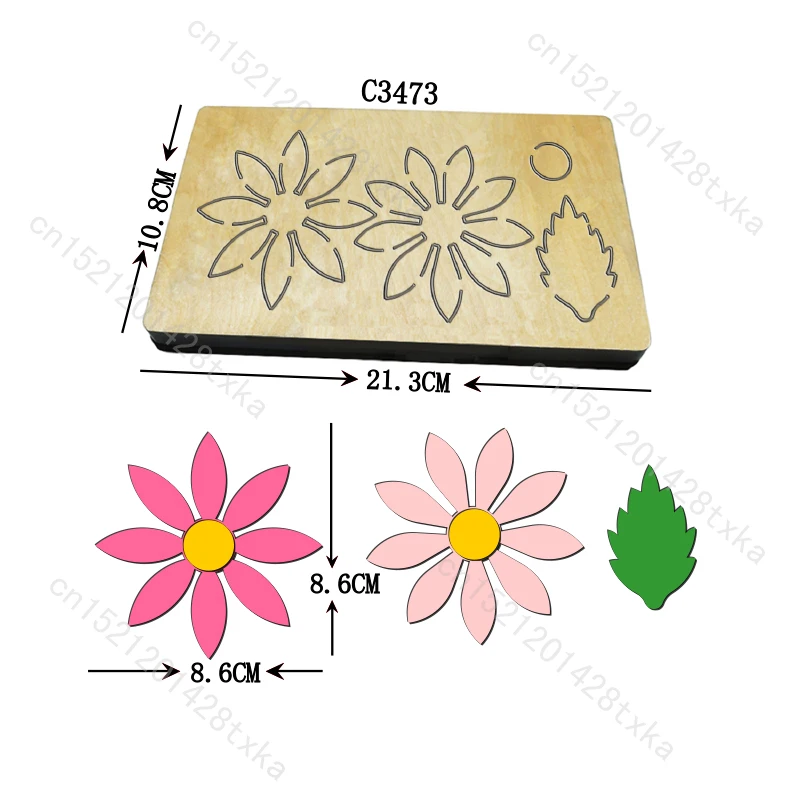 

Деревянные штампы для высечки цветов на рынке, C3473, Новые