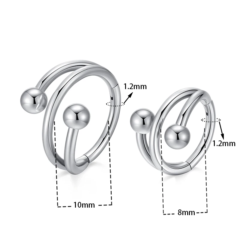 G23 Titanium Nose Ring Helix Piercing Nose Surgical Steel Nose Rings For Women Sexy Body Accessories