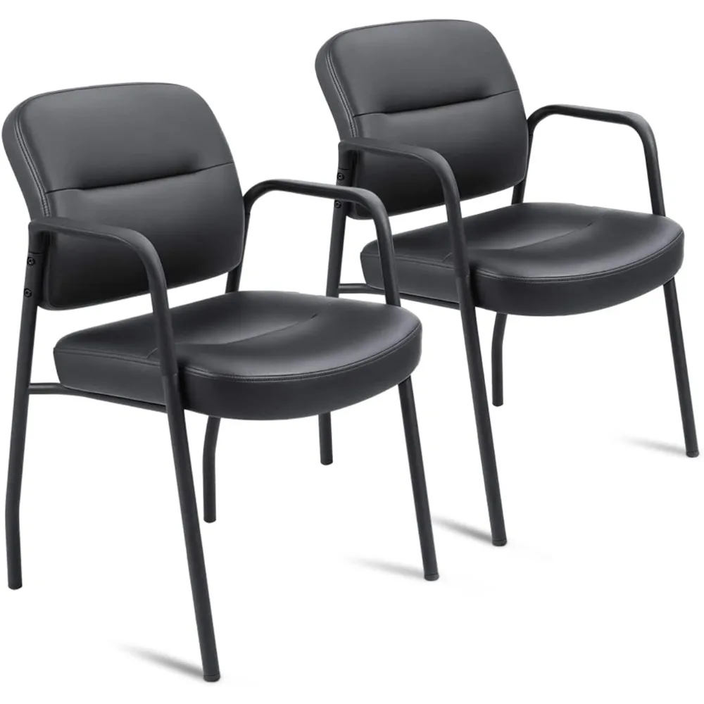 

Luxury PU Leather Reception Chair with Armrests for Executive Office Lobby Waiting Area