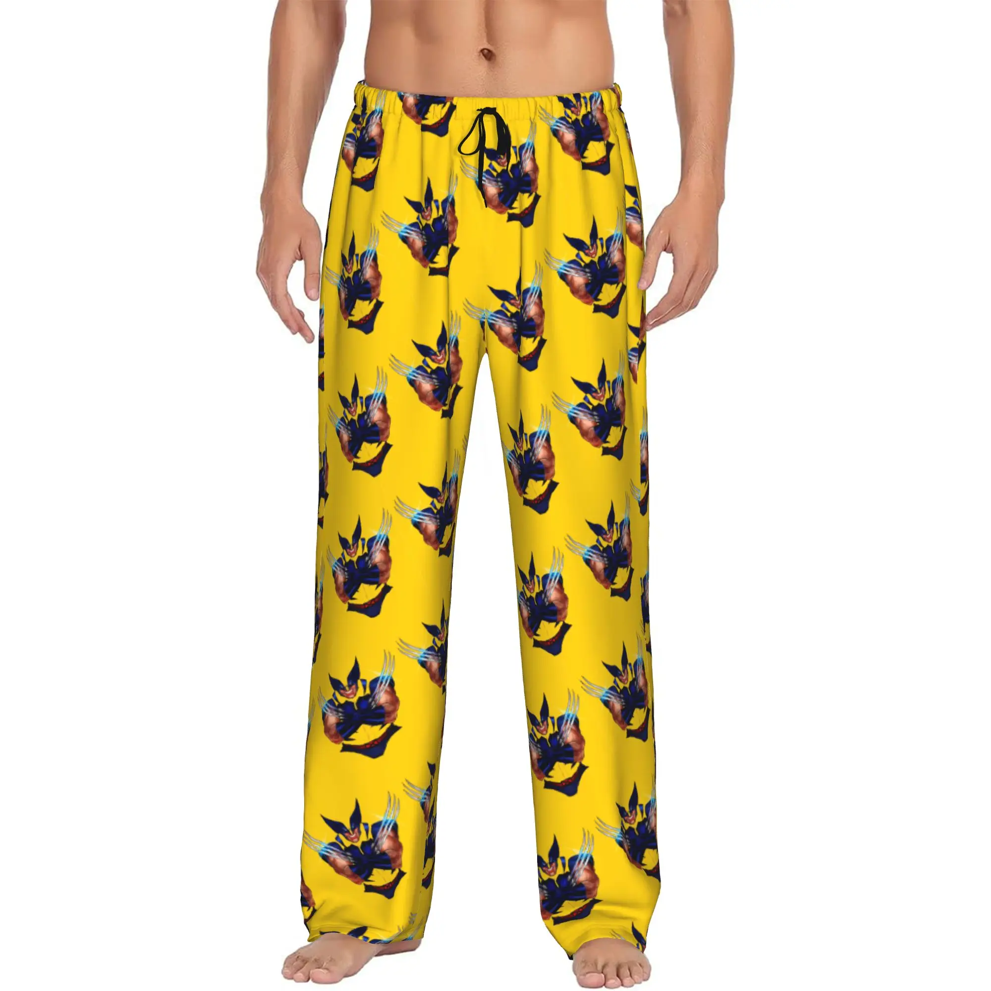 

Custom Men W-Wolverine Comic Wallpaper Pajama Pants Printed Sleep Sleepwear Bottoms with Pockets