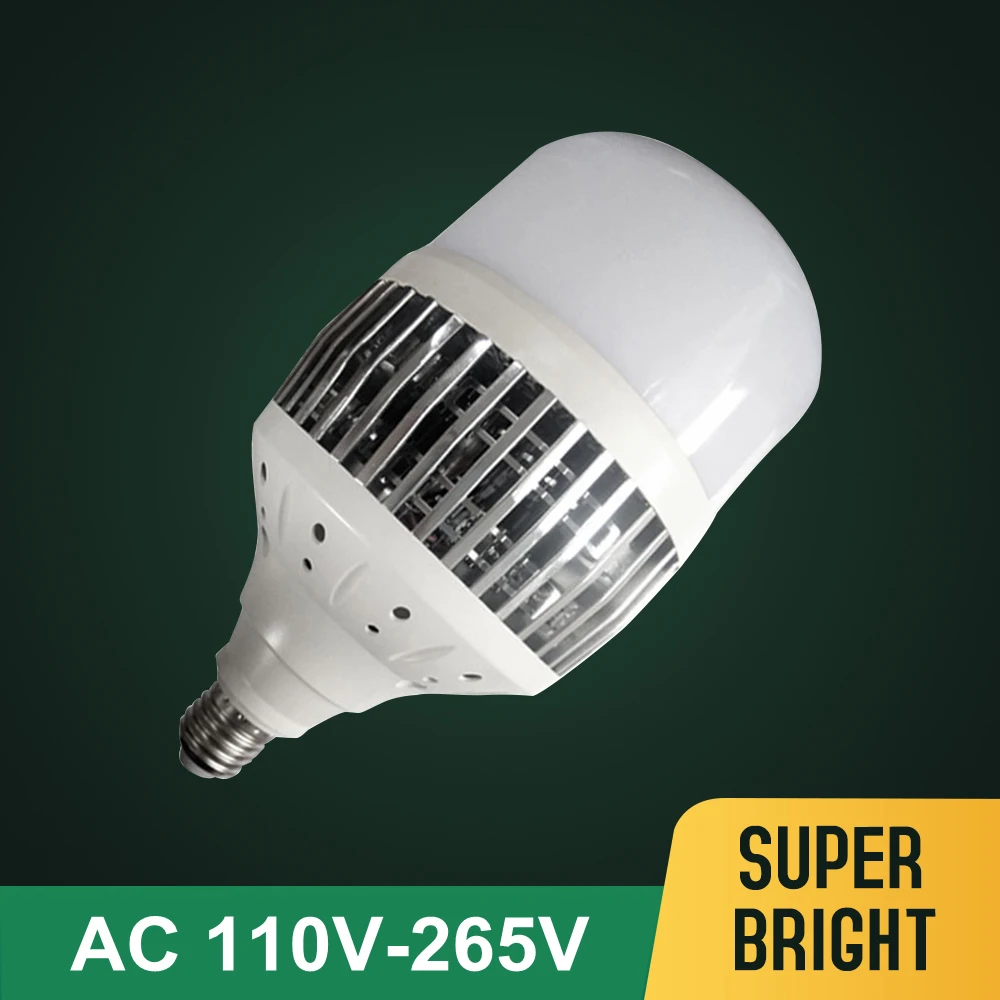 고성능 전구 램프 빛 150W 100W 50W E27 E40 110V 220V LED 램프, 밝은 램프, Lampada 앰플