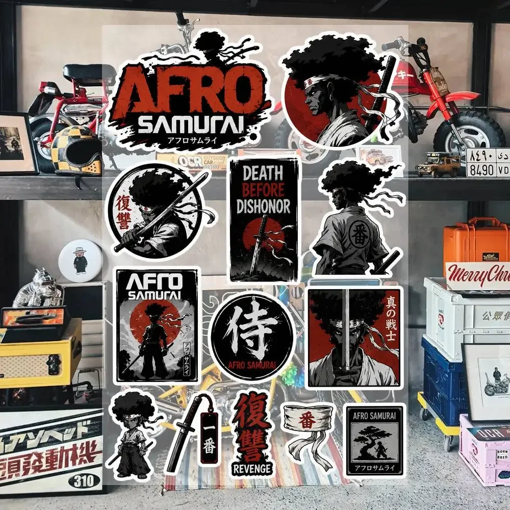 Afro Samurai Waterproof Vinyl Stickers for Car Motorcycle Bike Skateboard Laptop Bottle Phone