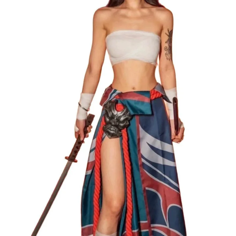 

Game LoL Yone Cosplay Costumes The Unforgotten Yone Role Play Sexy Dress Halloween Carnival Outfits Ope Skirt Masks Ribbons