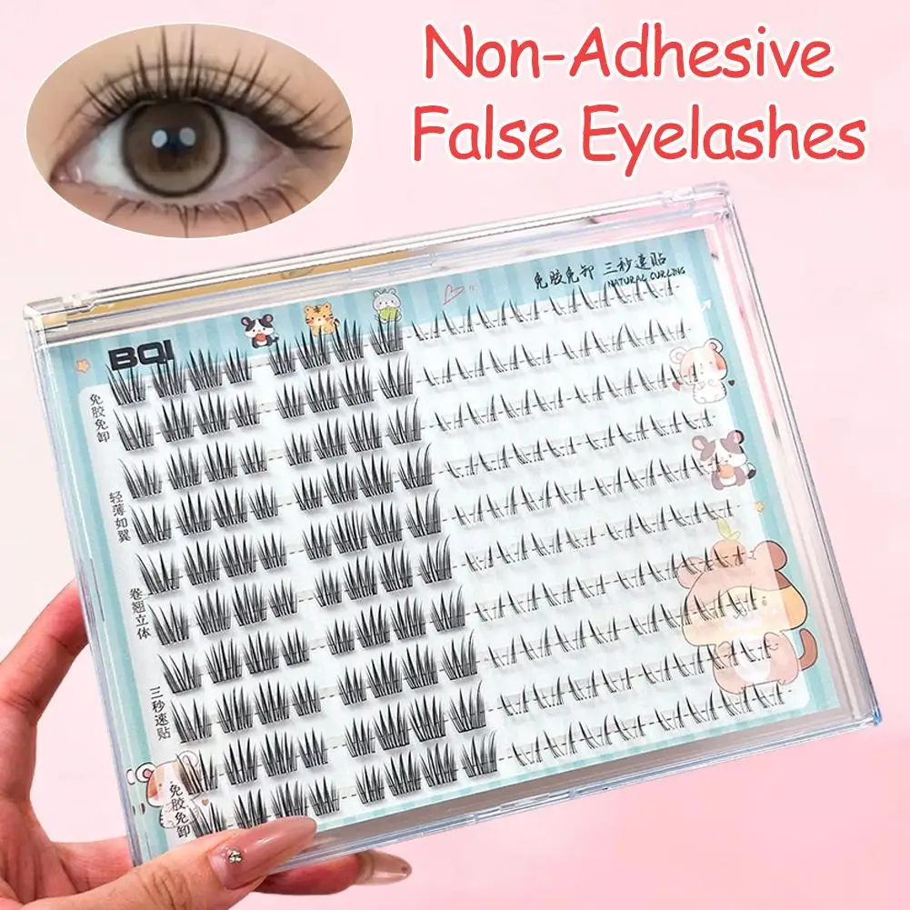 Sztuczne rzęsy do samodzielnego nakładania, bez kleju, naturalnie podkręcone, w stylu komiksowym, do makijażu, rzęsy N6Y2