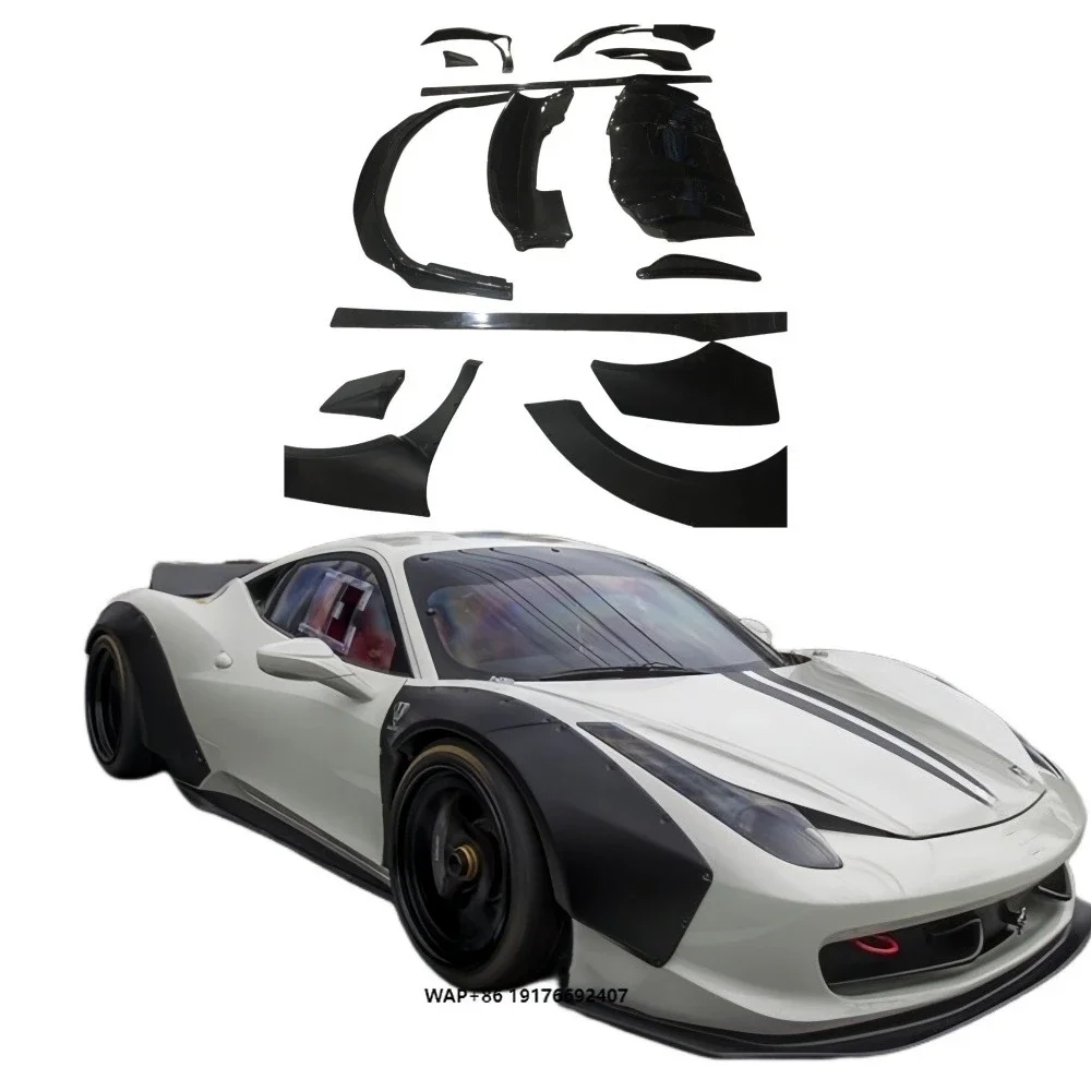 For LB Performance Style Half Carbon Fiber Wide Body Kit forFerrari 458 Italia and Spider