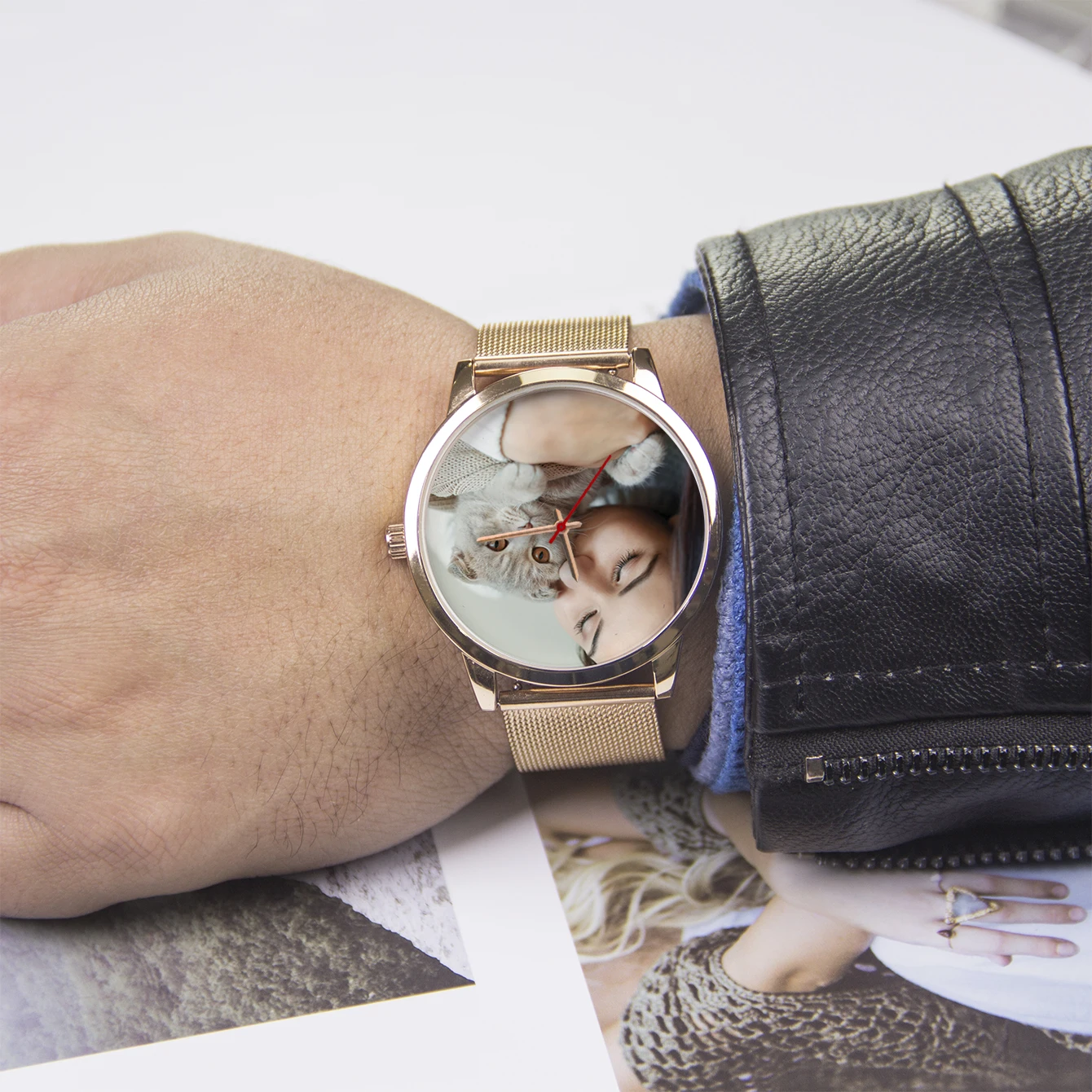Men's Custom Rose Gold Quartz Watch