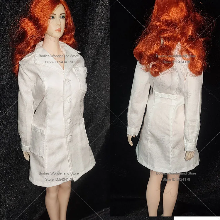 En Stock, escala 1/6, soldado femenino, Cosplay Sexy, enfermera, abrigo cortavientos largo blanco para muñeca de figura de acción TB WordBOX de 12 pulgadas