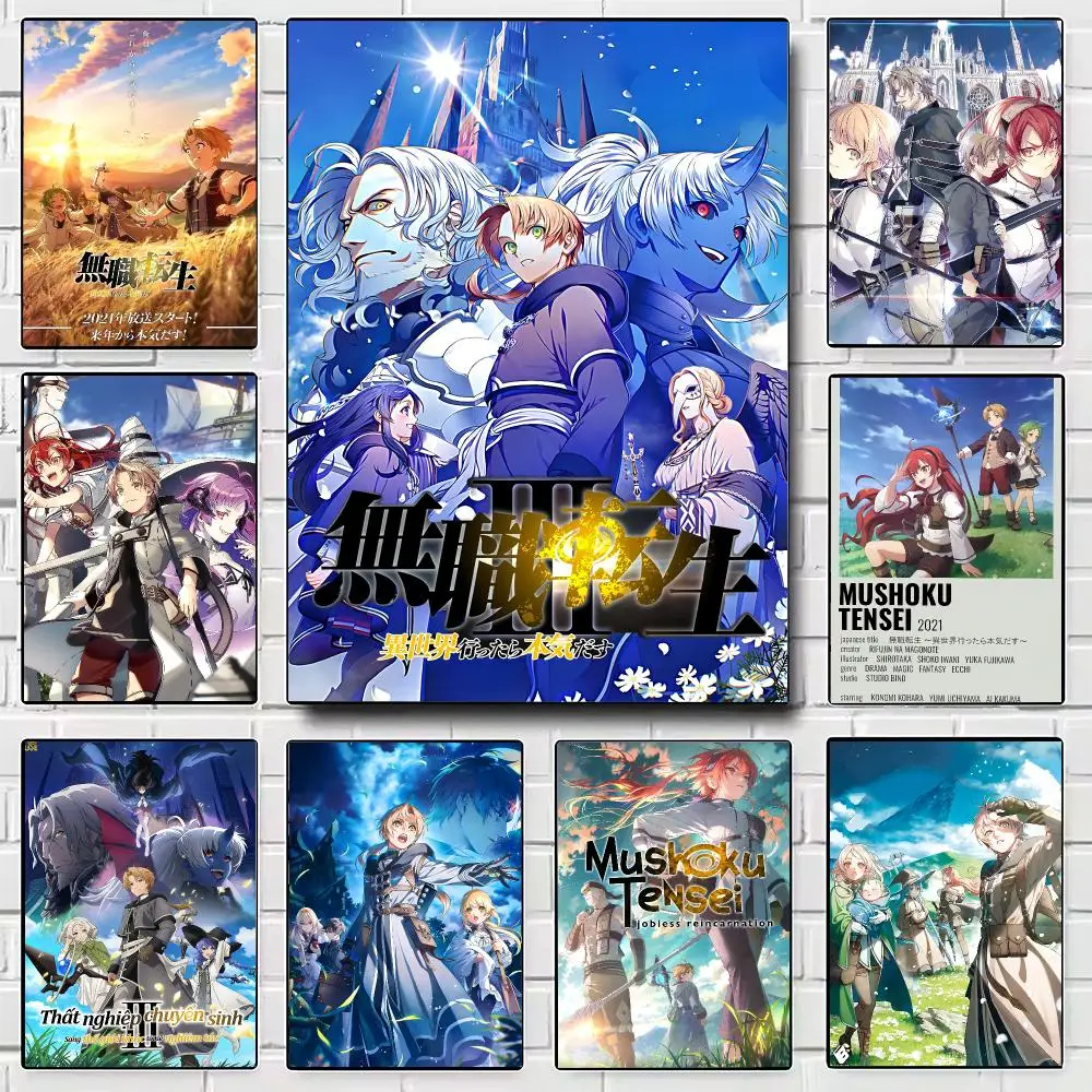 Anime Mushoku Tensei Jobless Reincarnation Poster Modern Wall Art for Bedroom Living Room Cafe Bar Aesthetic Home Decor Gift