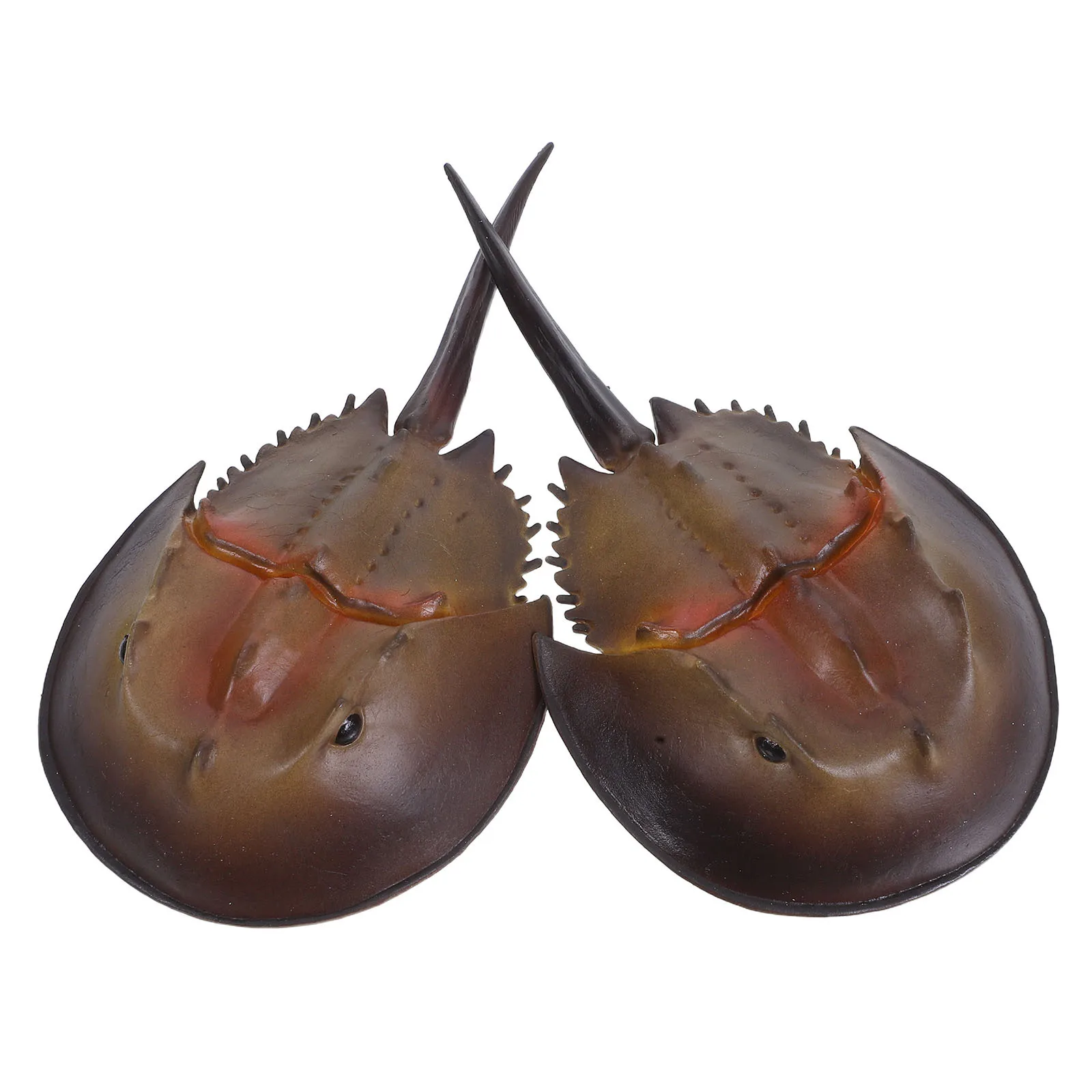 

2Pcs Horseshoe Crab Plastic Realistic Sea Creatures 7 Inch Kids Playset Ocean Decoration Marine Animal Collection