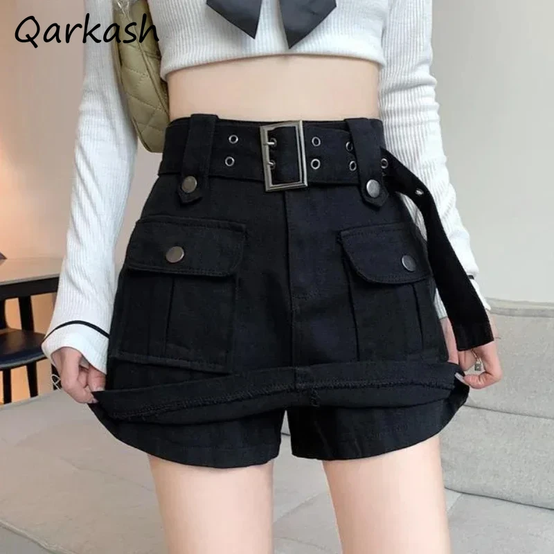 

Denim Mini Skirts Women Retro Belt Summer Cool Streetwear High Waist Cargo Skirt Korean Style Hotsweet Sexy Trendy Faldas Mujer
