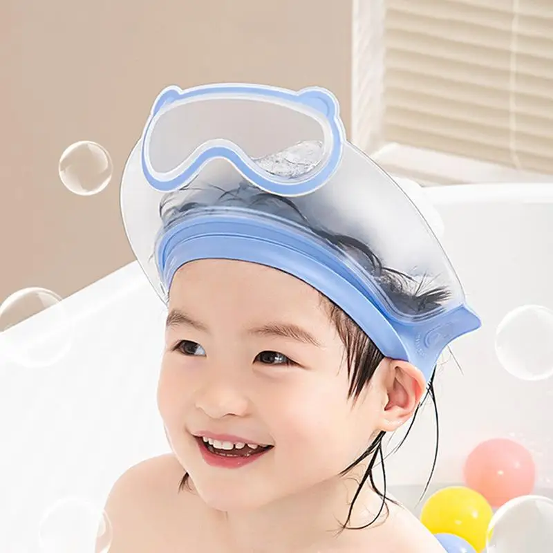 

Bath Visor For Toddler Adjustable Waterproof Toddler Shower Cap Bathing Accessories For Girls Boys Shampoo Hair Washing