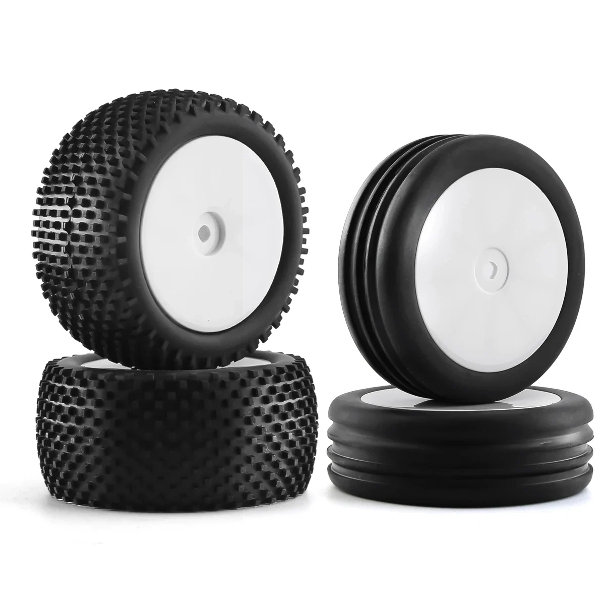 82&87mm 1/10 2WD RC Off-Road Buggy Car Rubber Tire Wheel for XRAY XB2 Serpent SRX2 SRX4 Traxxas Bandit Tekno EB410 Tamiya DT02