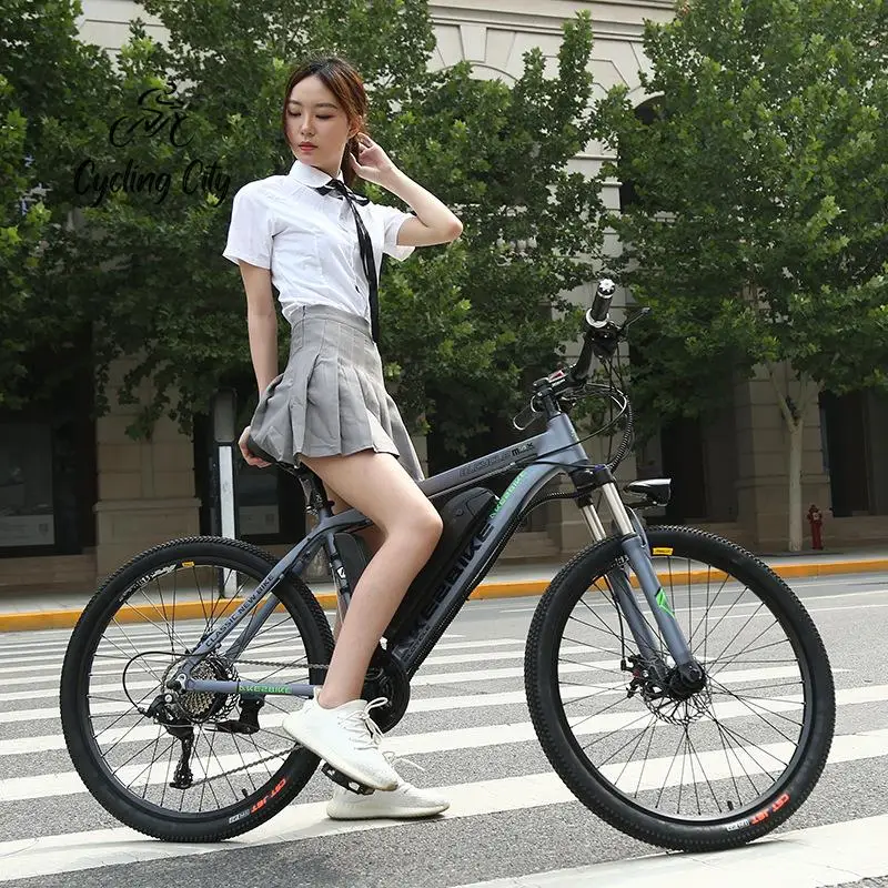 Aluminum Alloy Electric Bicycle Cycling City 27 Speed Lithium Battery Double Disc Brake Shock Absorption 36V350W DropShipping