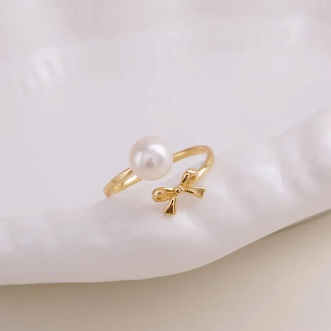 

Бант из стерлингового серебра 925 пробы, регулируемые крепления для колец на палец, фурнитура для установки основания, компоненты ювелирных изделий для жемчуга 8-9 мм, 3 шт./лот