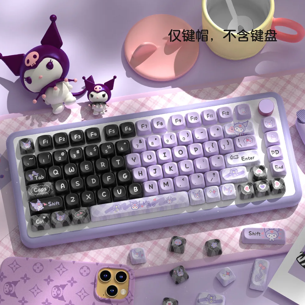 كارتون كورومي Keycap 112Keys120Keys Mca ارتفاع مادة Pbt مناسبة للوحات المفاتيح الميكانيكية مثل 68/75/84/98 شخصية لطيفة