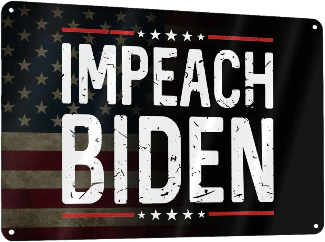 Impeach Anti Biden Harris 12x8in Sign Metal Wall Art Poster Home Decor