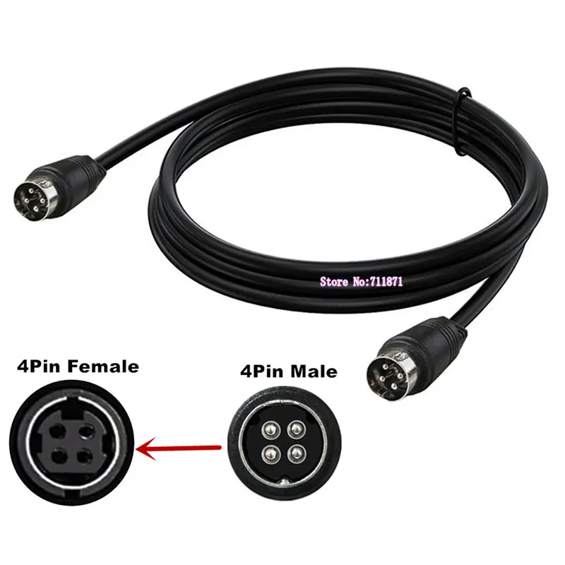 Middle 4 Needle 4Pin DIN Male to male Audio Speaker Power Cable Cord Male to Male 4 Pin 4P Din Speaker Audio Power Line Wire