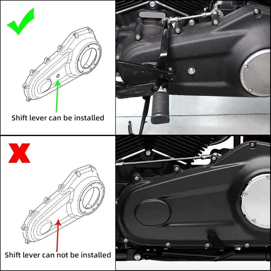 Set laterale per picchetto cambio con controlli centrali in alluminio per Harley Sport Glide Fat Bob FLSB FXFB FXFBS 20182025 Accessori moto con En