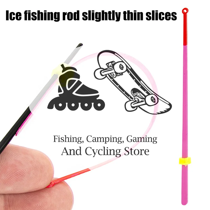 5 قطعة/المجموعة 12/14 سنتيمتر المحمولة الشتاء الجليد الصيد رود العلوي تلميح القسم بوبر مؤشر الصيد تمديد القطب معدات صيد الأسماك معالجة