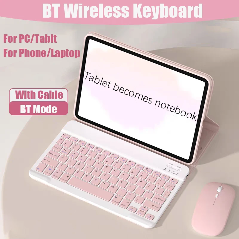 Wireless Keyboard Bluetooth-compatible Keyboard For Android IOS Windows Mini 78-Key Gaming Keybaord for PC iPad Tablet Keyboard