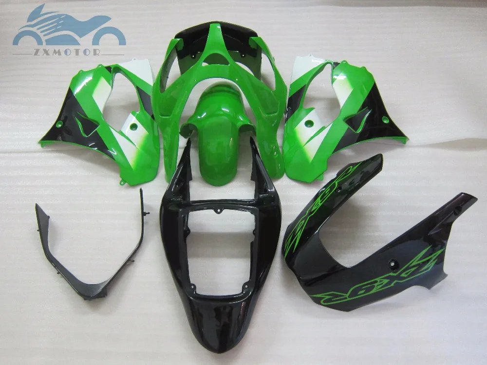 

Full fairings kits for Kawasaki Ninja ZX 9R 2002 2003 Motorcycle Fairing kit ZX9R 02 03 green white road racing ABS plastic set