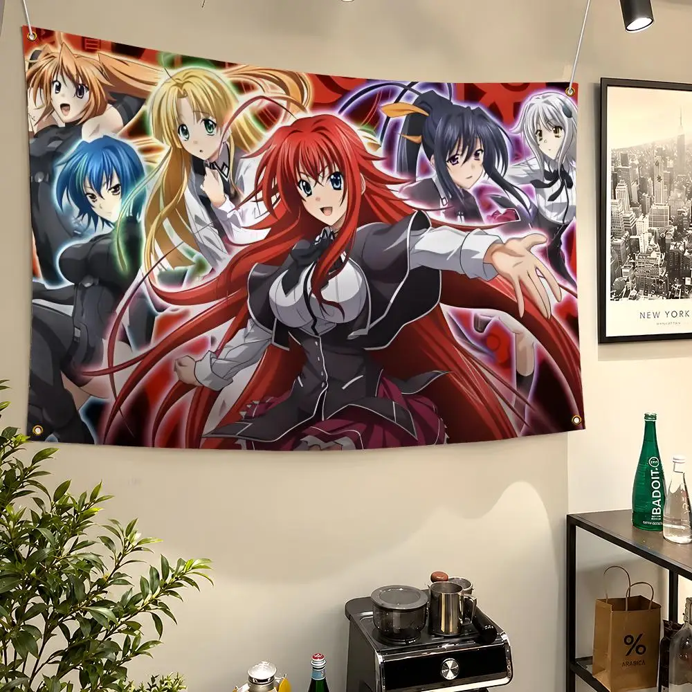 Anime High School DxD Kuoh Academy Flags Wall Hanging Flag Banners For Birthday Parties Outdoor Bedroom Dorm Room Decor