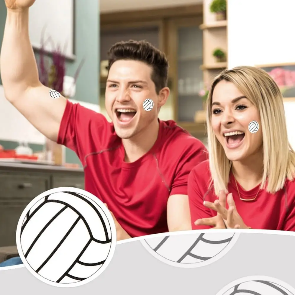 120Pcs Sports Theme Sports Ball Stickers Black White Removable Soccer Stickers Sweat Proof Round Labels