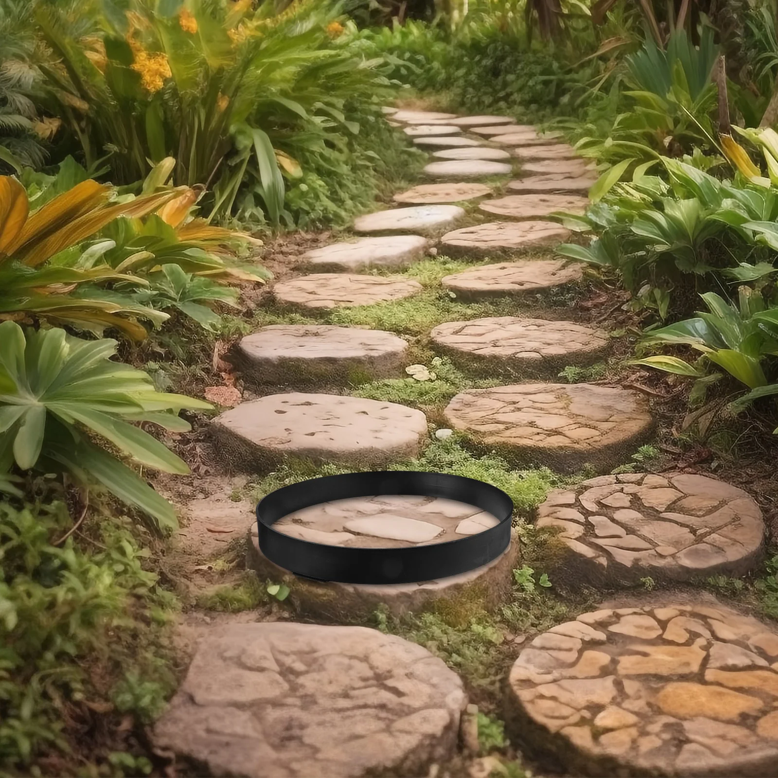 

1pcs Round Concrete Paver Mold Cement Floor Tile Molds For Stepping Stones Diy Path Making Garden Paving Plastic Reusable Tool