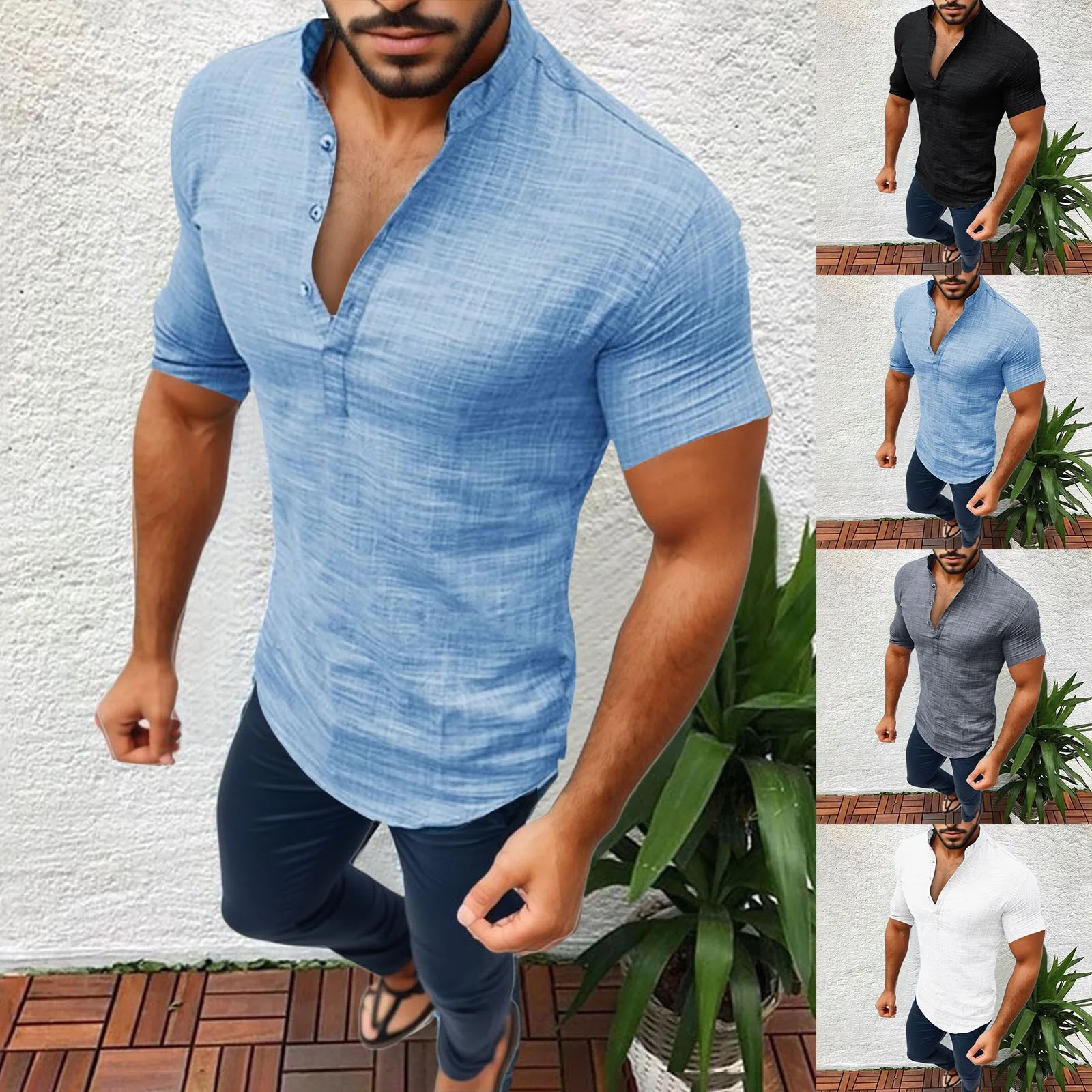 

Men's T-shirt T-shirts loose tee-shirt Sportswear Tops gym High-Quality Short-sleeved O-neck y2k Summer Solid-Color Chemise