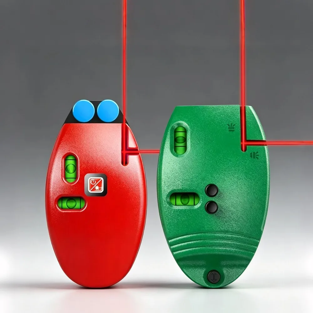 90° Right Laser Level Electronic Infrared Line Marker High Precision Long Distance Laser Leveler Wall Tile Measuring Tool