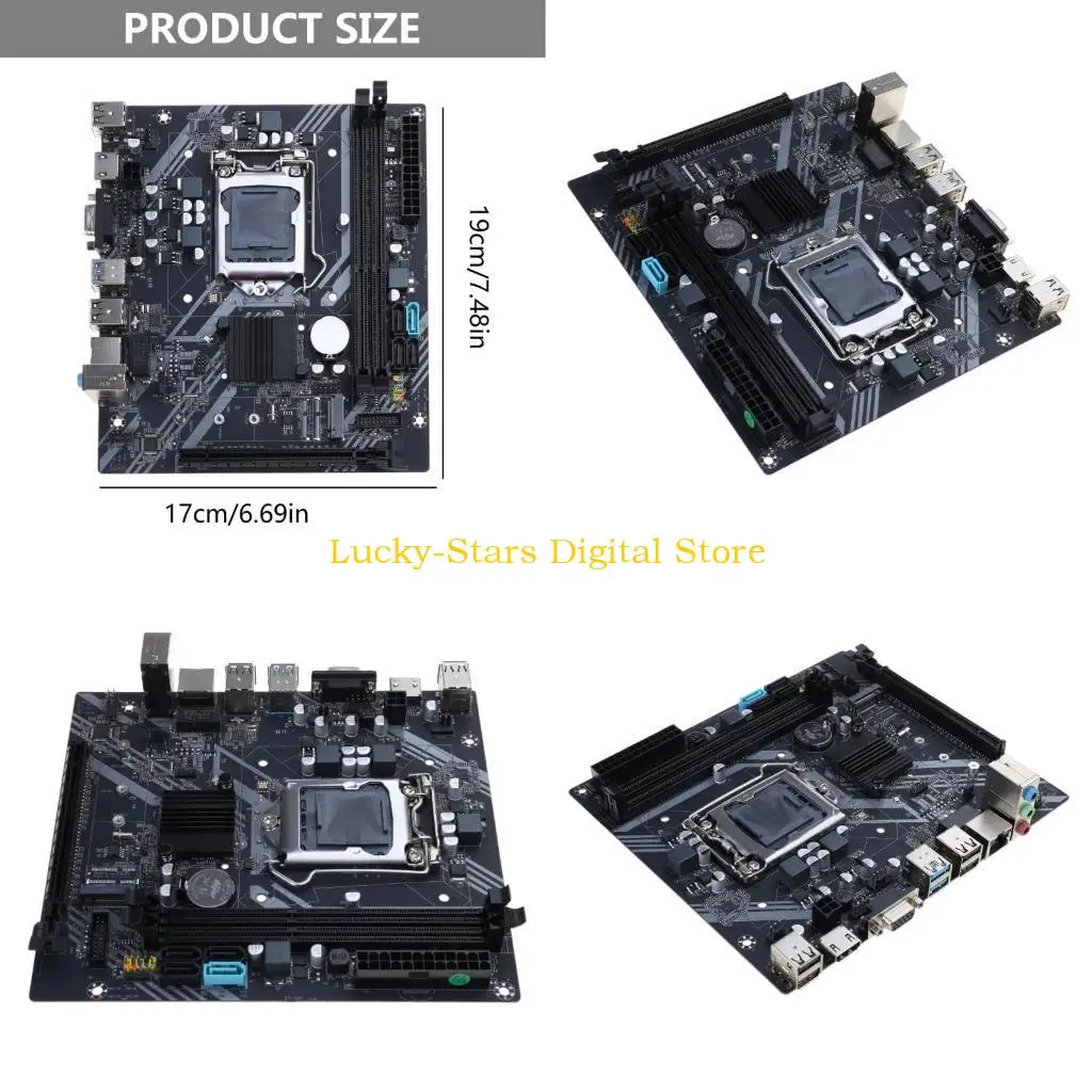 

T3EE B75 LGA 1155 Desktop Motherboard CPU Support for M.2 NVME SSD 2xDDR3 Small Board with Display Input VGA