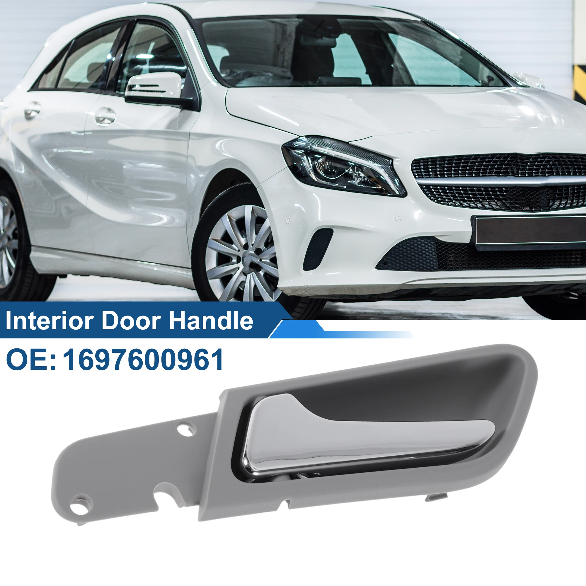 

UXCELL Interior Door Handle for Mercedes-Benz A180 2004-2012 No.1697600961 Gray Chrome