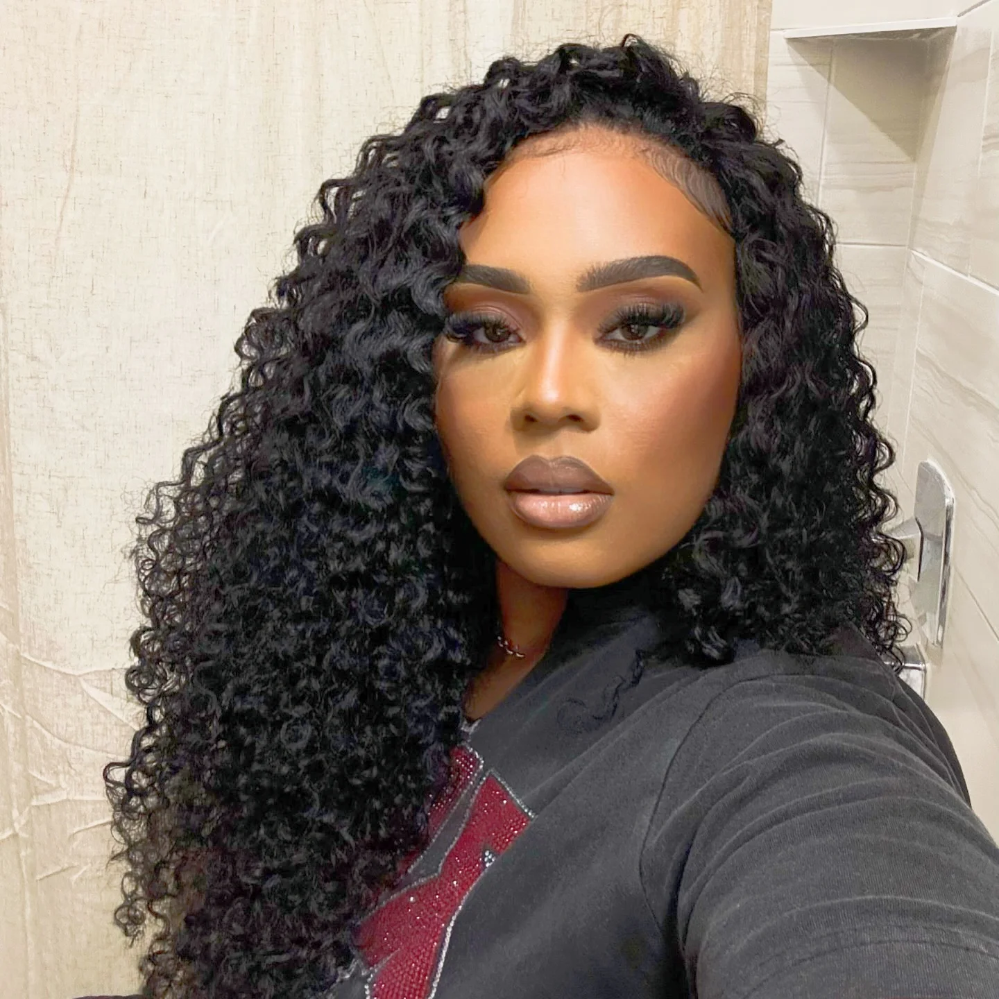 

3C4A Burmese Curly 250% Density 13x6 HD Lace Frontal Human Hair Wigs Bouncy Curly Natural Color Curly Remy Human Hair Lace Wigs
