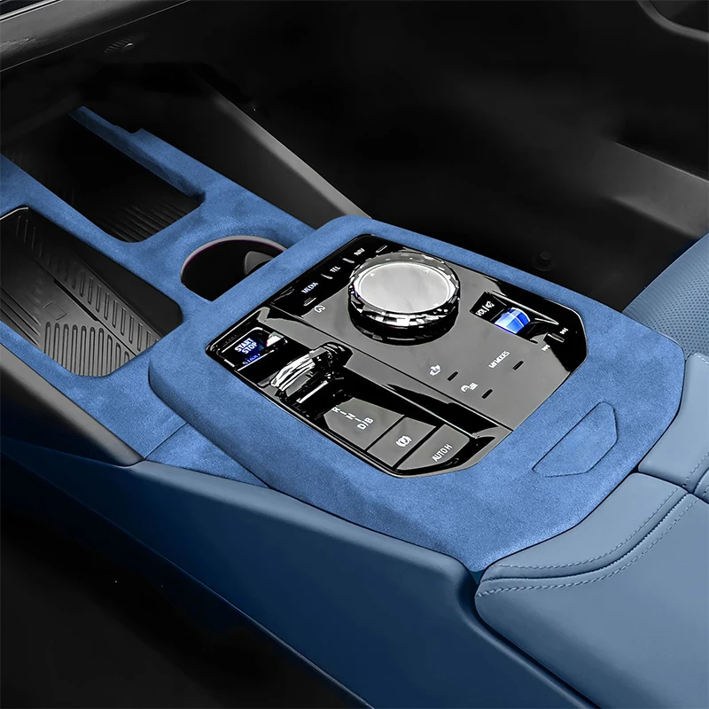 

For BMW 5 Series i5 2024 2025 Suede Car Interior Accessorie Central Control Overlays Stick Protector Auto Parts Trim