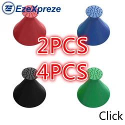 2pcs Winter Auto Car Magic Window Windshield Car Ice Scraper Shaped Funnel Snow Remover Deicer Cone Tool Scraping A Round