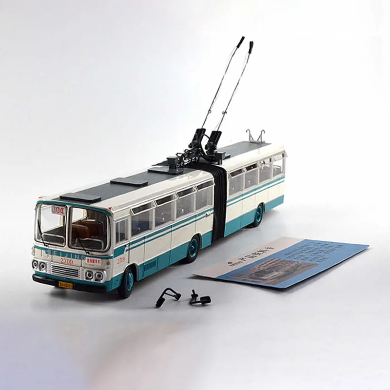 

1:64 Scale Diecast Alloy Beijing BD562 Trackless Articulated Tram Bus Toys Cars Model Classic Adult Souvenir Gift Static Display