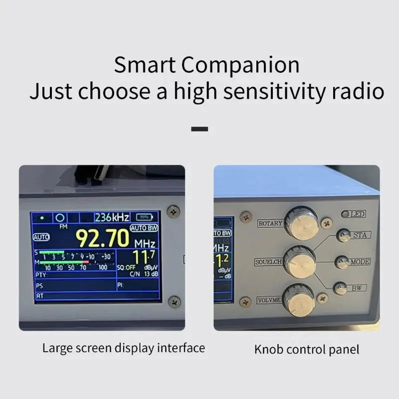 HamGeek TEF6686-Desk Blue Desktop Radio DSP RDS AM FM SW Full Band Radio with One Loudspeaker